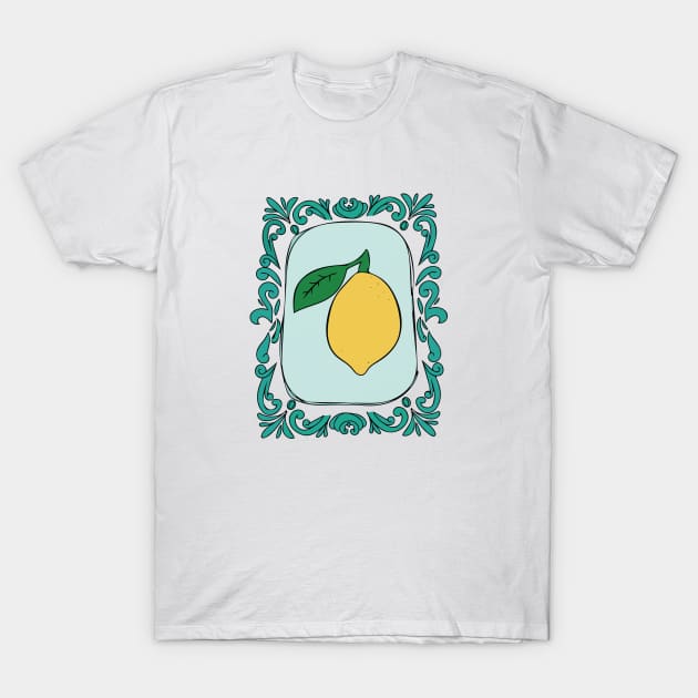 Lemon Framed T-Shirt by Nataliatcha23